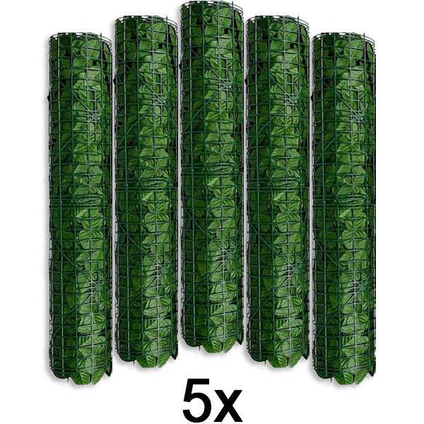 5x Kunstlike lehtedega privaatsuspaneel | LEAFPANEL