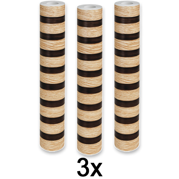 3x Elegantne puiduefektiga seinakleebis | LINEWALL